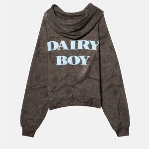 Dairy Boy River Camo Sweatshirt in Dusty Blue